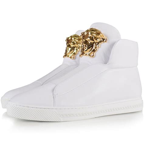 versace white slip on shoes|versace shoe price.